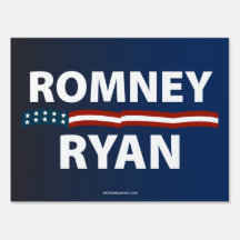 Romney Ryan Stars and Stripes Yard Sign
