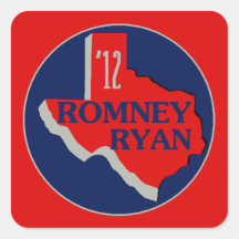 Romney Ryan TEXAS Sticker