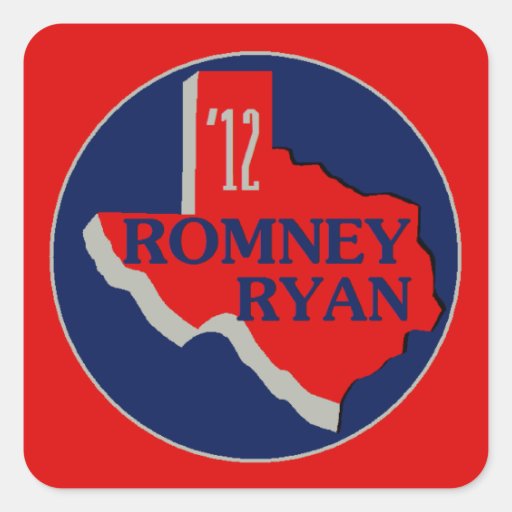 Romney Ryan TEXAS Sticker