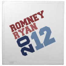 ROMNEY RYAN VP TILT.png Printed Napkins