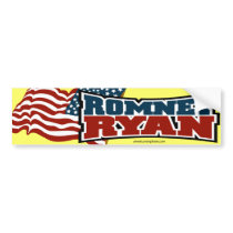 Romney Ryan Waving Flag Bumper Sticker bumper stickers