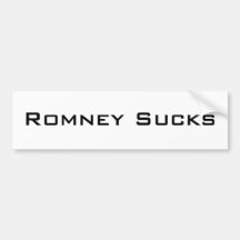 Romney Sucks Bumper Sticker