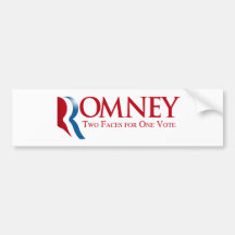 Romney - Two Faces for one Vote Bumper Sticker