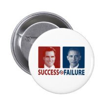 Romney Vs. Obama - Success Vs. Failure Buttons