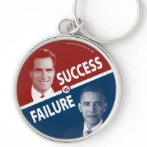 Romney Vs. Obama - Success Vs. Failure Keychain