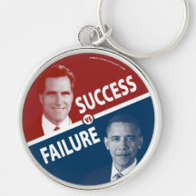 Romney Vs. Obama - Success Vs. Failure Keychain