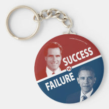 Romney Vs. Obama - Success Vs. Failure Keychain