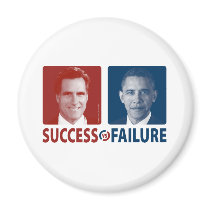 Romney Vs. Obama - Success Vs. Failure Fridge Magnet
