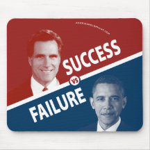 Romney Vs. Obama - Success Vs. Failure Mousepad