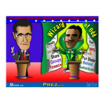 Romney vs Wizard of Odd postcards