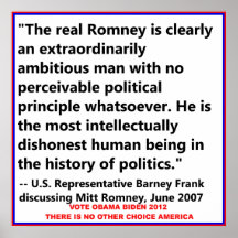 Romney, worst politician ever by Barney Frank Post Poster