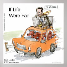 Romney's Irish Setters Funny Rick London Poster