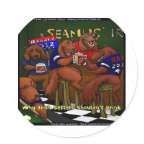 Romney's Irish Setters Funny Stickers stickers