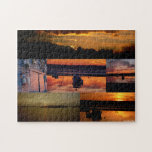 Rompecabezas del collage de la puesta del sol