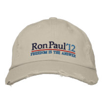 Ron Paul ’12 Campaign style Hat Embroidered Hats