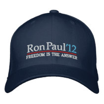 Ron Paul ’12 Campaign style Hat embroidered hats by Libertymaniacs Ron Paul ’12 Campaign style Hat embroidered hats