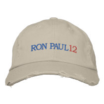 RON PAUL 12 Ladies (Distressed Chino Twill) Cap Embroidered Baseball Cap