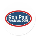 ron paul 2008 round stickers