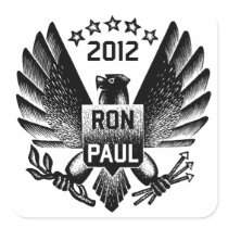 Ron Paul 2012 Black Eagle Stickers