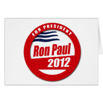 Ron Paul 2012 button Greeting Cards