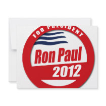 Ron Paul 2012 button invitations