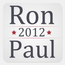 Ron Paul 2012 Campaign Square Sticker