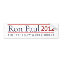 Ron Paul 2012 Fight the New World Order Bumper Stickers