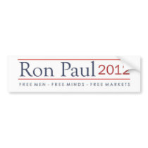 Ron Paul 2012 Free Men Free Minds Free Markets bumper stickers by sambachico Ron Paul 2012 Free Men Free Minds Free Markets bumper stickers