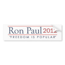 Ron Paul 2012 Freedom is Popular bumper stickers by sambachico Ron Paul 2012 Freedom is Popular bumper stickers
