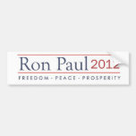 Ron Paul 2012 Freedom Peace Prosperity Bumper Stickers