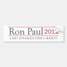 Ron Paul 2012 Last Chance for Liberty Bumper Sticker