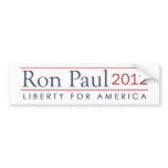 Ron Paul 2012 Liberty for America Big Bumper Stickers
