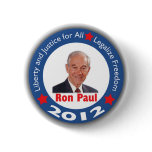 Ron Paul 2012: Liberty & Justice for All! buttons