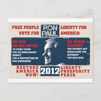 Ron Paul 2012 Postcards