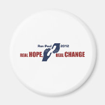 Ron Paul 2012: Real Hope, Real Change Fridge Magnet