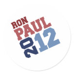 RON PAUL 2012 SWAY ROUND STICKER