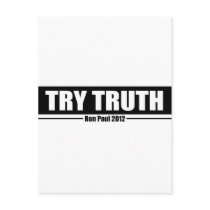 Ron Paul 2012: Try Truth Postcard