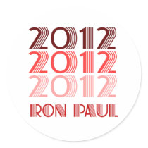 RON PAUL 2012 VINTAGE ROUND STICKER