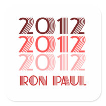 RON PAUL 2012 VINTAGE SQUARE STICKER