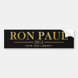 Ron Paul 2012 - Vote for Liberty (gold) Bumper Sticker