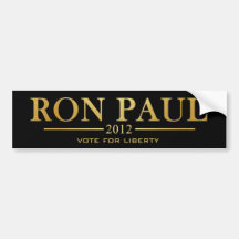 Ron Paul 2012 - Vote for Liberty (gold) Bumper Sticker