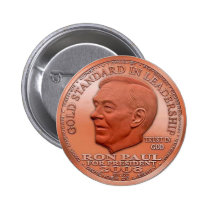 Ron Paul "Banned" Copper Liberty Dollar...Button! buttons