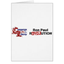 Ron Paul Campaign For Liberty Revolution cards