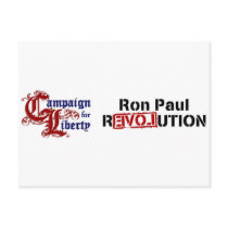 Ron Paul Campaign For Liberty Revolution postcards