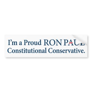 Ron Paul Conservative Bumper Sticker bumpersticker