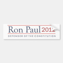 Ron Paul Defender of the Constitution 2012 Bumper Stickers