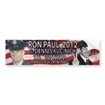 Ron Paul & Dennis Kucinich for 2012 White House V2 bumper stickers