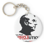 Ron Paul face Stencil - Revolution Keychain