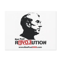 Ron Paul face Stencil - Revolution postcards
