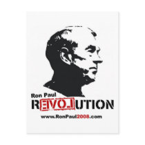 Ron Paul face Stencil - Revolution postcards